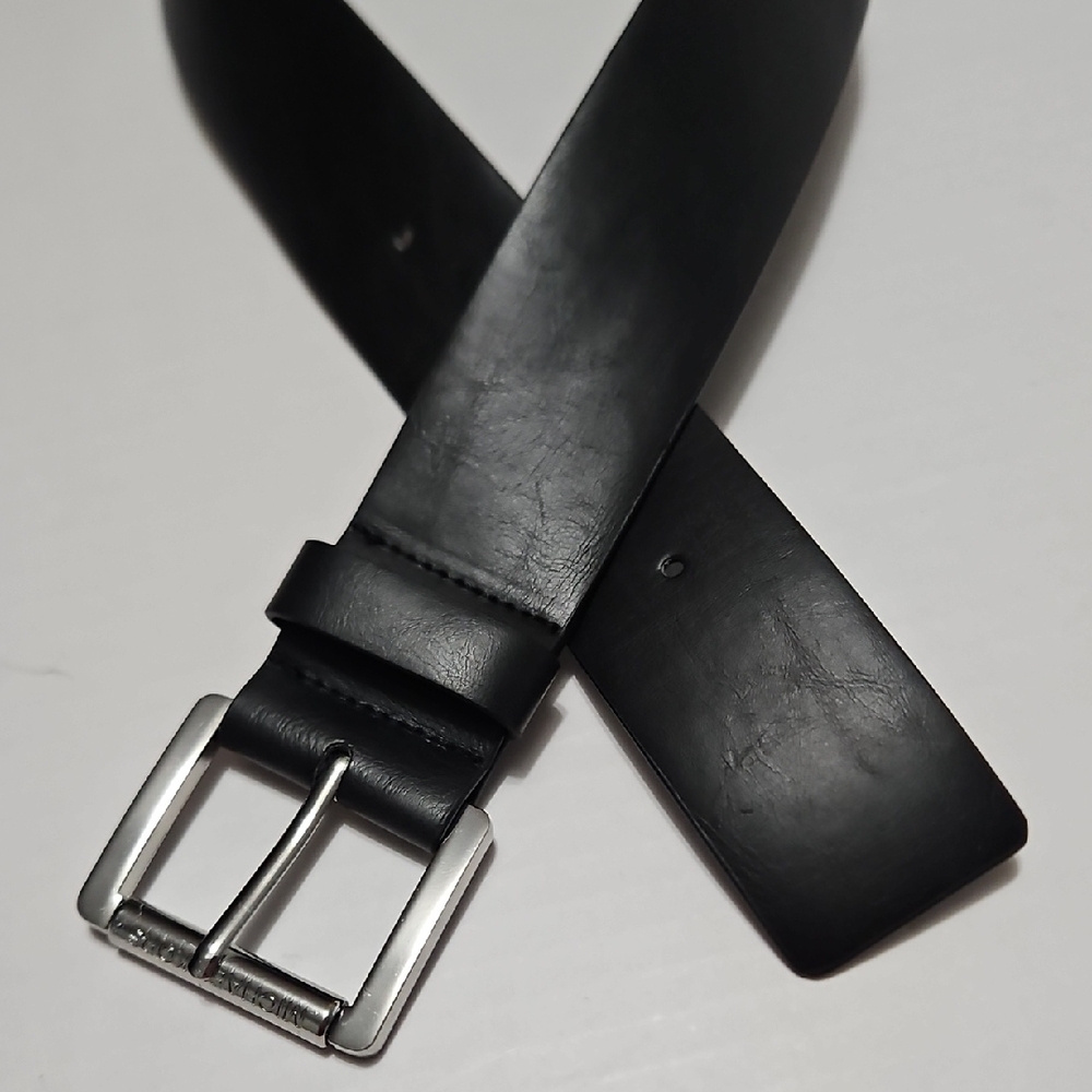 Michael Kors Wide Classic Black Faux Leather Adjustable Belt Size S